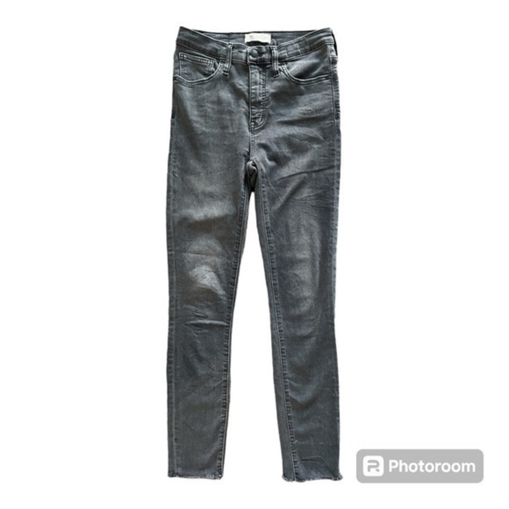 Madewell dark grey skinny jeans